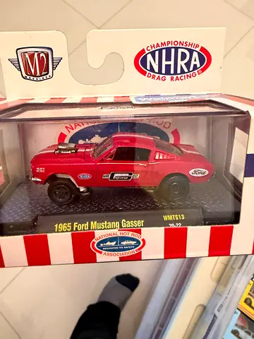 Die-cast 1965 Ford Mustang Gasser NHRA collectible - red