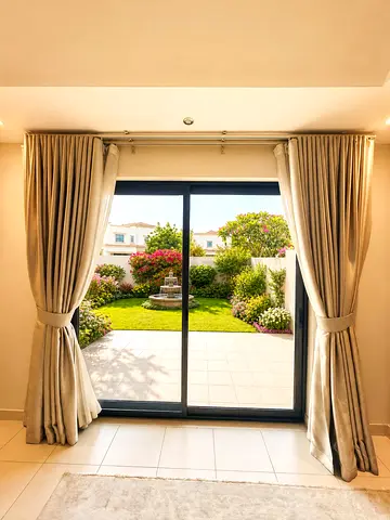 Large Modern Gold Champagne Curtains – 3.3m x 2.7m (Including Heavy Duty Flat Curtain Rod)