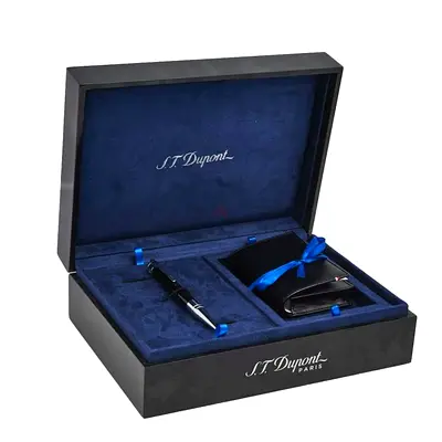 S.T. Dupont Luxury Pen and Leather Wallet Set in Original Box