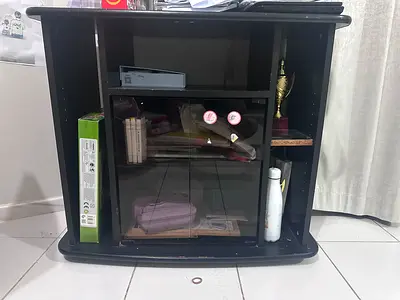 Small Black TV Stand / Entertainment Unit - Good Condition