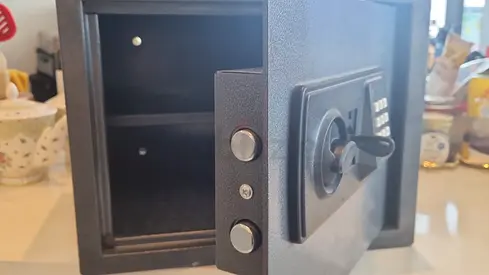 Safe with key