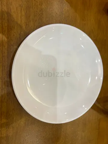 White Ceramic Dinner Plate - Single Piece