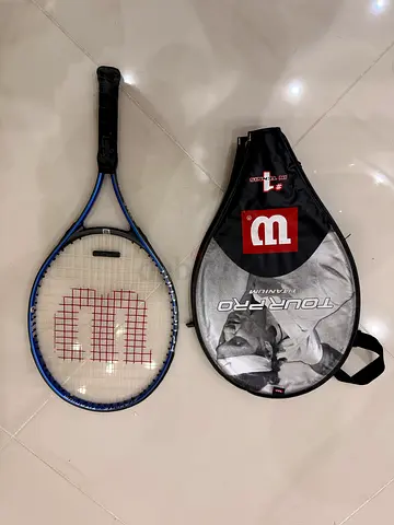 Medium size Wilson Tour Pro Tennis Racket with Cover - Good Condition