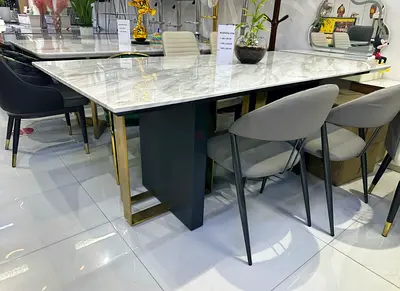 Marble top dining table and chairs Brand new unboxed material