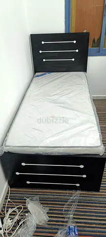 Single size wood bed frame including madical mattres brand new available