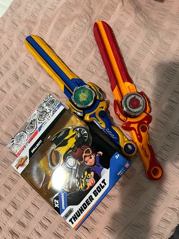 Set of 2 Toy Light-Up Swords / Blasters with Packaging / new bayblades
