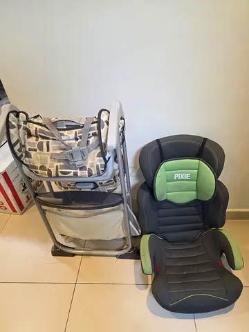 Original joie Baby feeding seat and Child car seat  - used, good condition..both together 100 aed