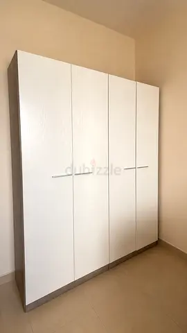 White 4-Door Wardrobe / Armoire in Good Condition