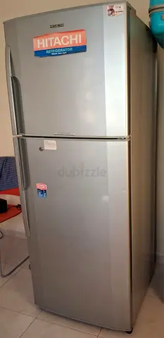 Hitachi 2-door Silver Refrigerator - Good Working Condition