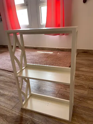 White decorative 3-shelf bookcase / display unit - Pottery and Barn
