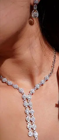 Pure Diamonds  Lariat Necklace
