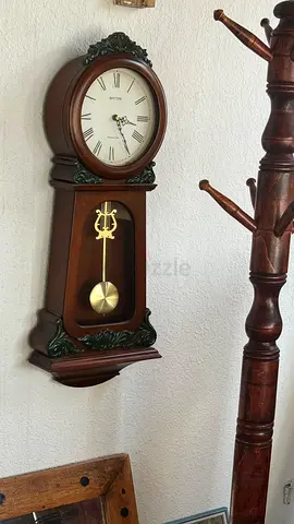 Vintage Pendulum Wall Clock - Wooden Case, Decorative