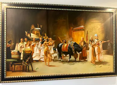 Large Framed Oil Painting 185x115cm