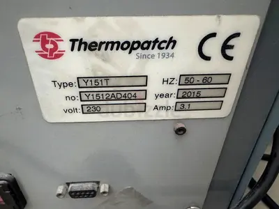 Thermopatch Y151T Heat Press Machine – 2015, 230V