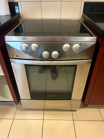 Stainless Steel Freestanding Electric Oven with Gas Hob