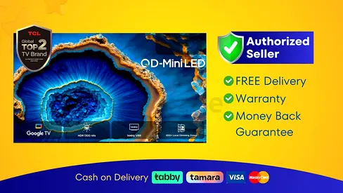 TCL 55 inch Android Smart QLED Mini LED TV - 4K ● Brand New | 1 Year Warranty | FREE Delivery