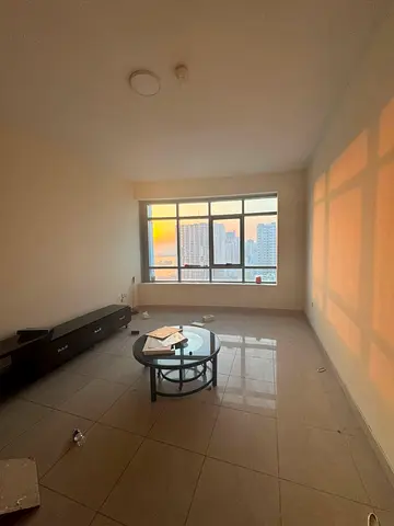 Beautiful two-bedroom apartment with a living room in Al Majaz 2, sea view, separate laundry room,