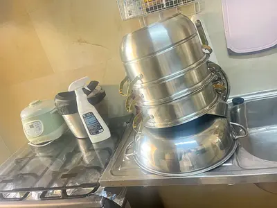 Stainless Steel Multi-tier Steamer Pot Set - Good Condition