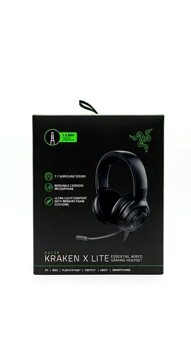 Razer Kraken X Lite Wired Gaming Headset - Black (Mint Condition)