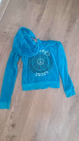 Juicy Couture Turquoise Velour Hoodie – Good Condition (M/38)