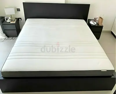 Ikea king size bed with mattress available in perfect condition
