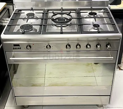 SMEG LATEST MODEL 5 Burner gass/electric dual combination cooking range 90x60 oven dual fan stove