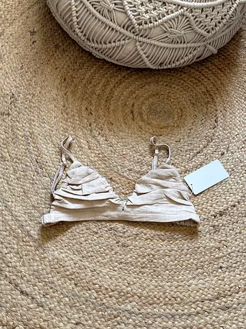 Beige Triangle Bikini/ bralette- New with Tags, Size Small