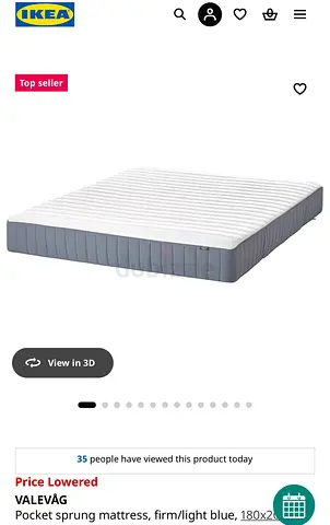 IKEA VALEVÅG Pocket Sprung Mattress