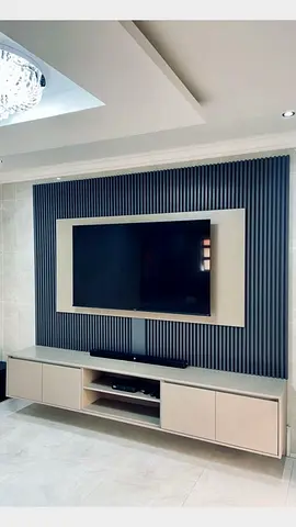 Modern Fluted Media Wall