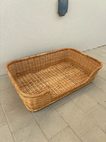 Dog basket from IKEA. Handwoven Rattan Wicker – Natural Finish