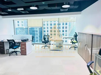 Furnished Office For Rent With Glass Partitions