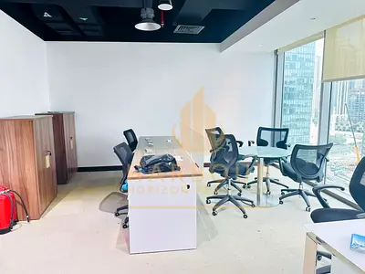 Furnished Office For Rent With Glass Partitions