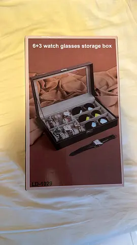 Wooden 6+3 Watch  Glasses Storage Box (New in Box)