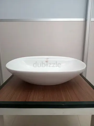 White Oval Ceramic Bathroom Basin Sink (Countertop)  rak ceramics brand new