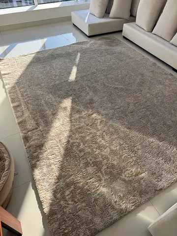 Modern beige Abstract Patterned Area Rug