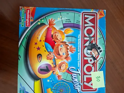 Monopoly Junior board game (Waddingtons) - good used condition