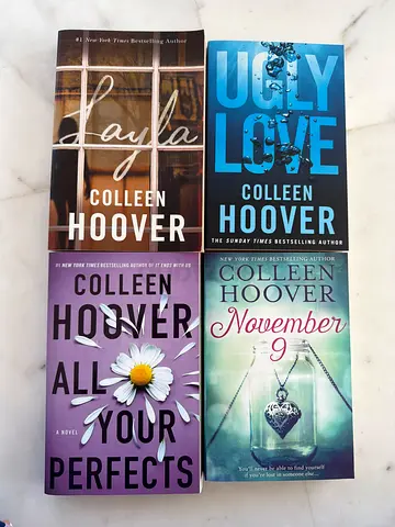 Set of 4 Colleen Hoover novels — Ugly Love, November 9, Layla, All Your Perfects
