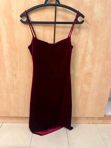 Ria Maria Maroon Velvet Dress