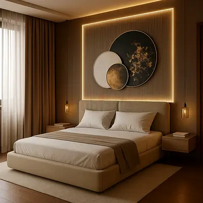Modern King Size Bed – High Quality with Mattress