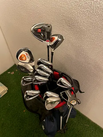 Men’s S-Flex TaylorMade M1 Driver R11 Woods R9 Irons Spider Rossa Complete Golf set in Stand Bag
