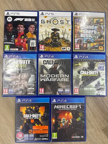 Bundle of PS4 / PS5 Compatible Shooter  Sports Games (8 discs)