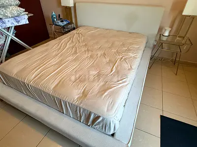 West elm queen size bed with FREE mattress included