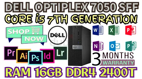 DELL OPTIPLEX 7050 SFF INTEL CORE I5 7TH GENERATION RAM 16GB DDR4 SSD 512GB NVME NVIDIA QUADRO P620