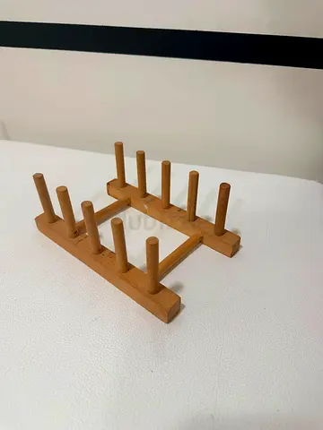 Wooden Plate/Tray Organizer Rack - Compact and Simple