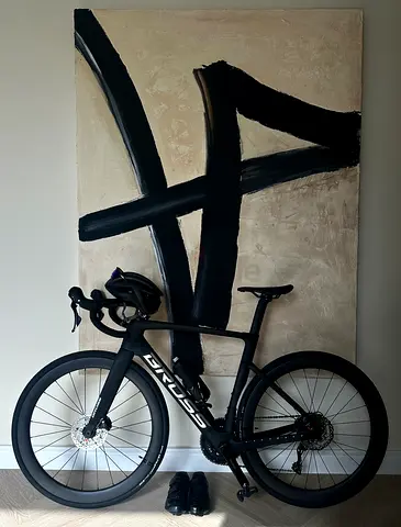 Bross Carbon Road Bike - Matte Black, Size M