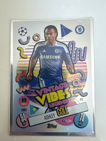 Ashley Cole Topps Vintage Vibes Football Trading Card