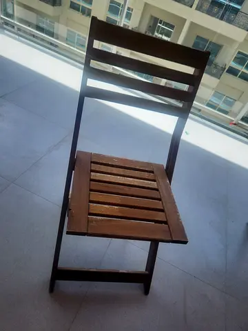 3 Wooden Slatted Folding Chair - Good Condition