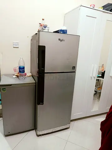 Whirlpool double-door fridge - used