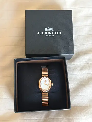 Coach Rose Gold Womens Watch with Oval Dial