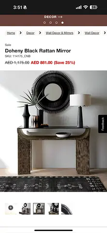 Crate and barrel mirror